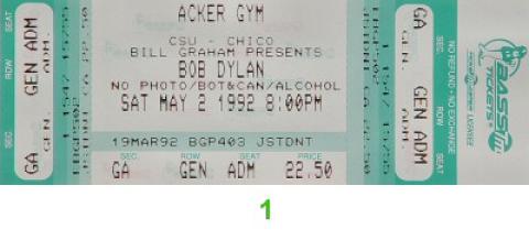Bob Dylan Vintage Ticket