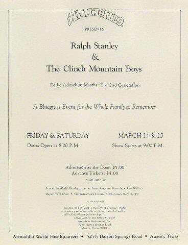 Ralph Stanley Handbill