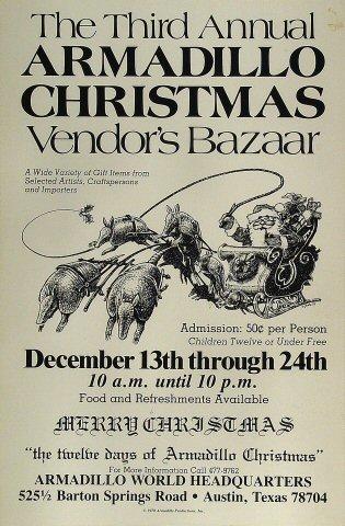 3rd Annual Armadillo Christmas Vendor's Bazaar Poster