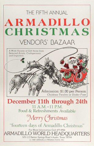 5th Annual Armadillo Christmas Vendors' Bazaar Poster