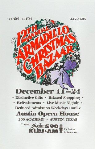 12th Annual Armadillo Christmas Bazaar Poster