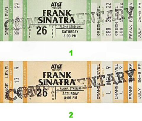 Frank Sinatra Vintage Ticket