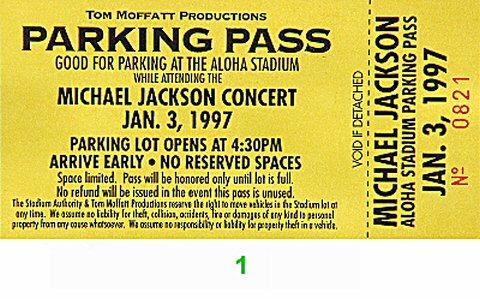 Michael Jackson Backstage Pass