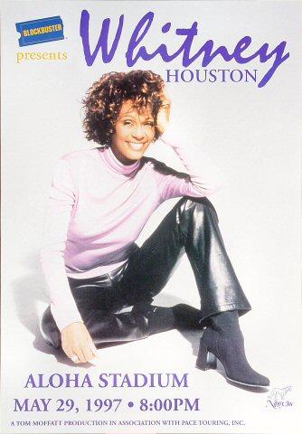 Whitney Houston Vintage Concert Poster from Aloha Stadium, May 29