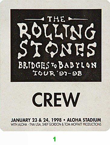 The Rolling Stones Backstage Pass