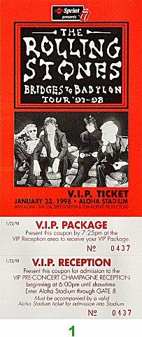 The Rolling Stones Vintage Ticket