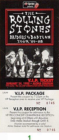 The Rolling Stones Vintage Ticket