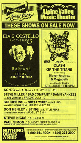 Elvis Costello Handbill
