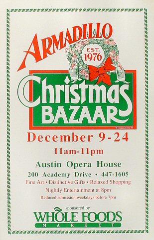 Armadillo Christmas Bazaar Poster