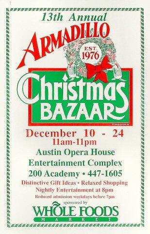 13th Annual Armadillo Christmas Bazaar Poster