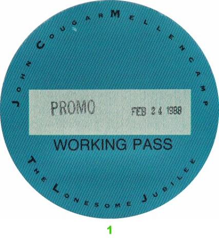 John Mellencamp Backstage Pass