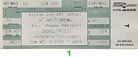 Judas Priest Vintage Ticket