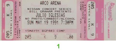 Julio Iglesias Vintage Ticket