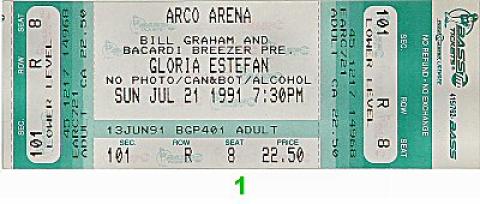 Gloria Estefan Vintage Ticket