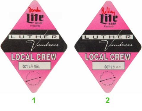 Luther Vandross Backstage Pass