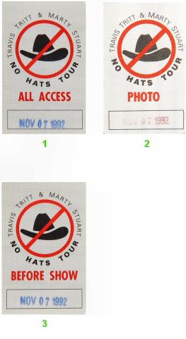 Travis Tritt Backstage Pass