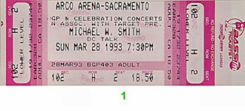 Michael W. Smith Vintage Ticket