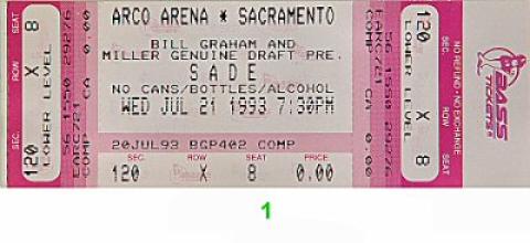Sade Vintage Ticket