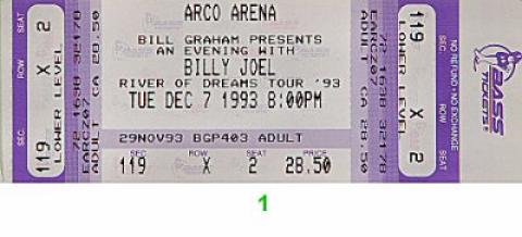 Billy Joel Vintage Ticket