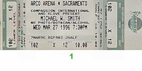 Michael W. Smith Vintage Ticket