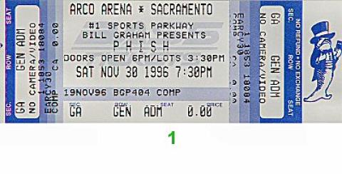 Phish Vintage Ticket
