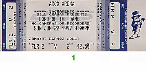 Lord of the Dance Vintage Ticket