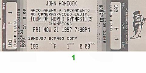 World Gymnastics Champions Vintage Ticket