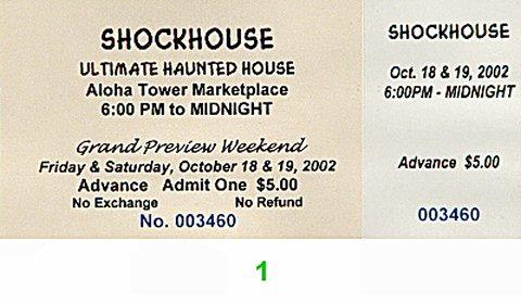 Shockhouse Vintage Ticket