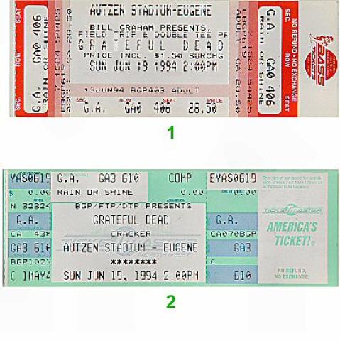 Grateful Dead Vintage Ticket