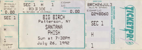 Santana Vintage Ticket