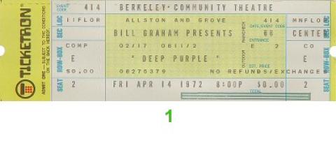 Deep Purple Vintage Ticket