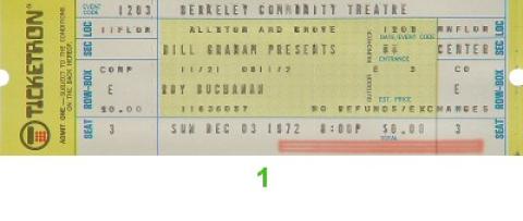 Roy Buchanan Vintage Ticket