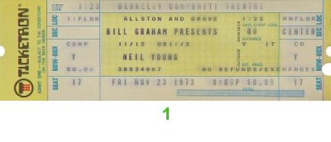 Neil Young Vintage Ticket