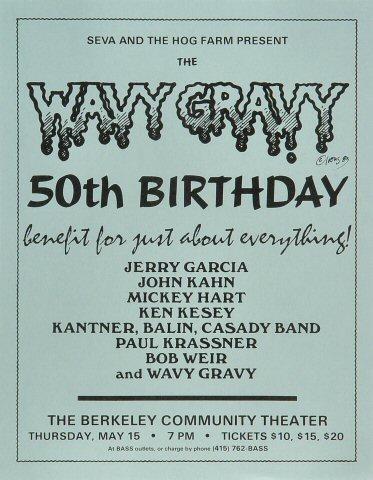 Wavy Gravy 50th Birthday Benefit Handbill