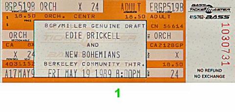 Edie Brickell & New Bohemians Vintage Ticket