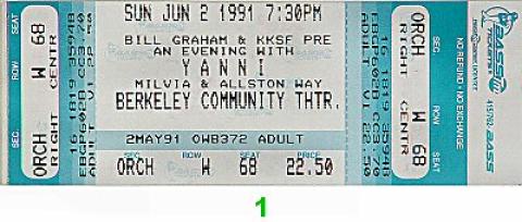 Yanni Vintage Ticket