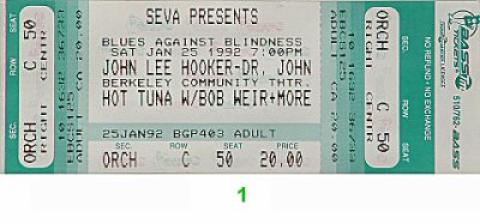 John Lee Hooker Vintage Ticket