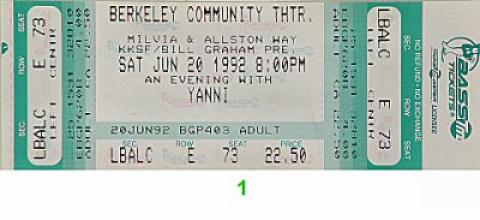 Yanni Vintage Ticket