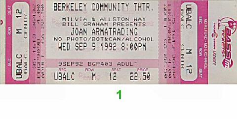 Joan Armatrading Vintage Ticket