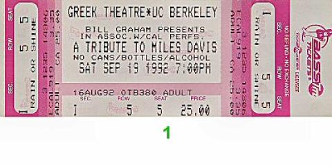 Herbie Hancock Vintage Ticket