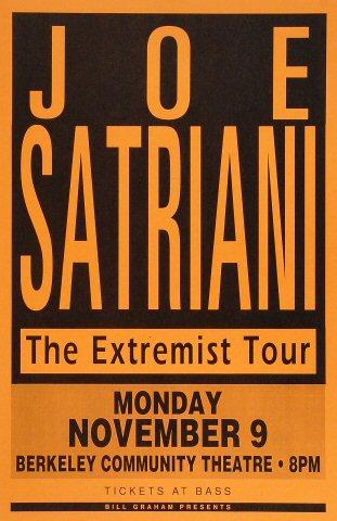 Joe Satriani Vintage Concert Poster from Berkeley Community