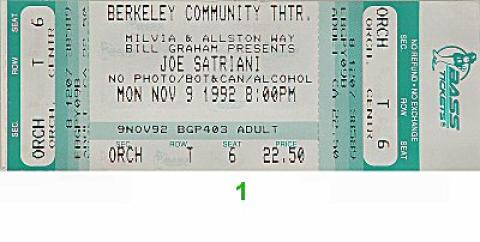 Joe Satriani Vintage Ticket