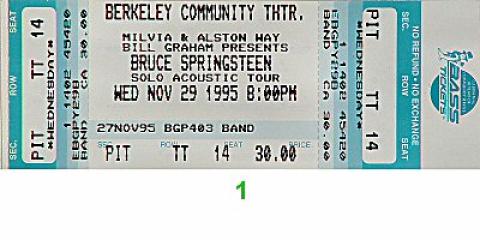 Bruce Springsteen Vintage Ticket