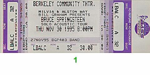 Bruce Springsteen Vintage Ticket