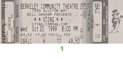 Sting Vintage Ticket