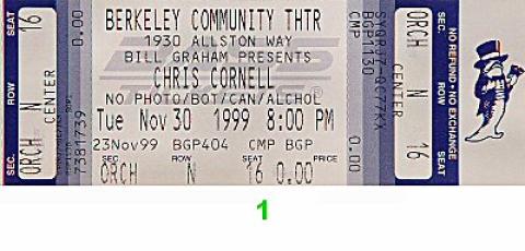 Chris Cornell Vintage Ticket