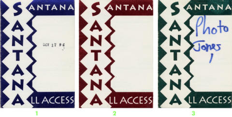 Santana Backstage Pass