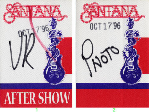 Santana Backstage Pass