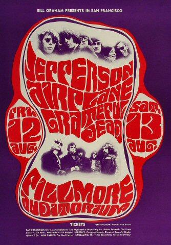 Jefferson Airplane Vintage Concert Poster from Hollywood Bowl, Sep