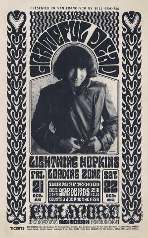 Grateful Dead Handbill ヴィンテージ ポストカード Grateful Dead Vintage Concert Postcard from Fillmore Auditorium
